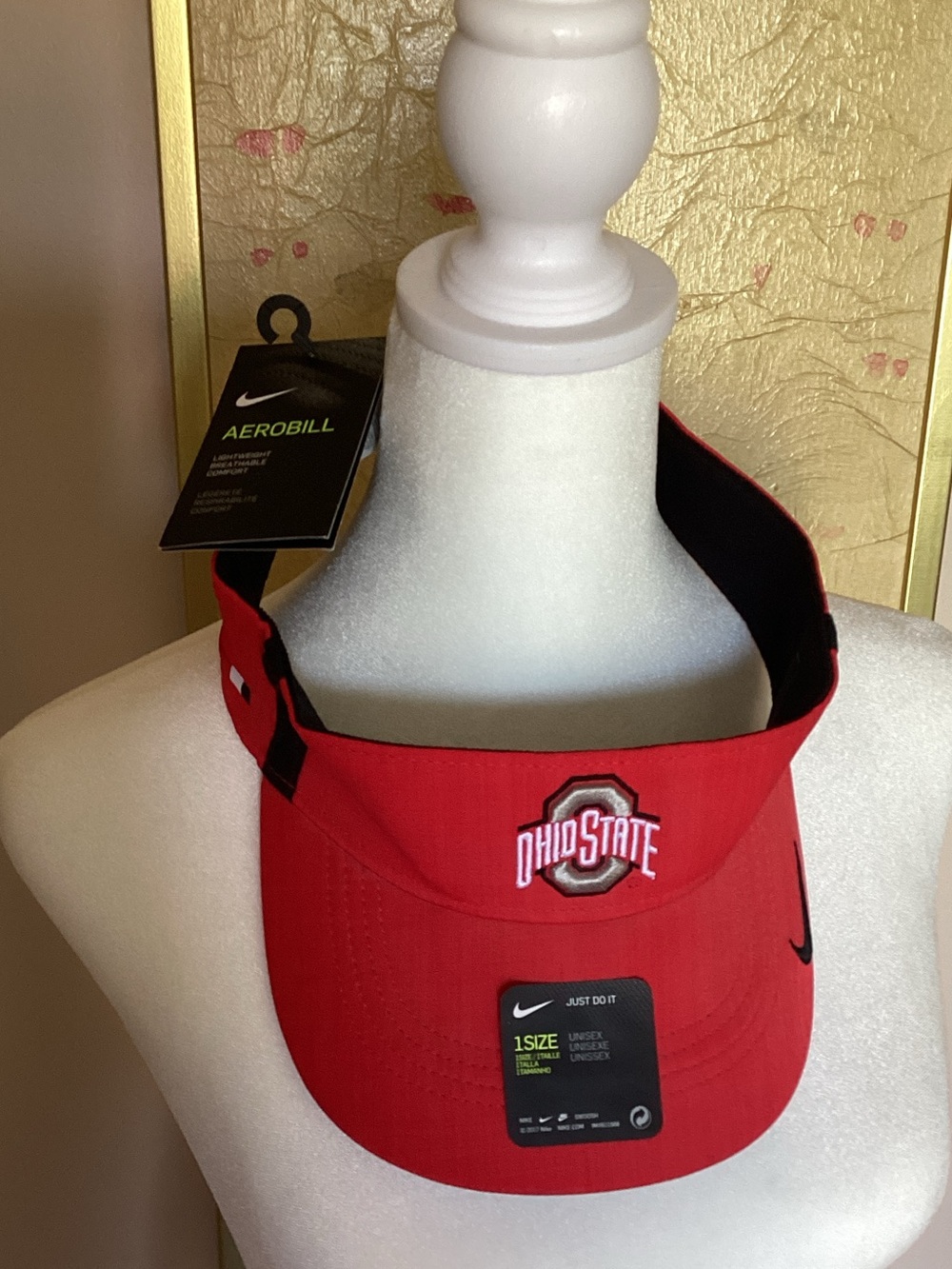 Nike Red Ohio State Aerobill Visor